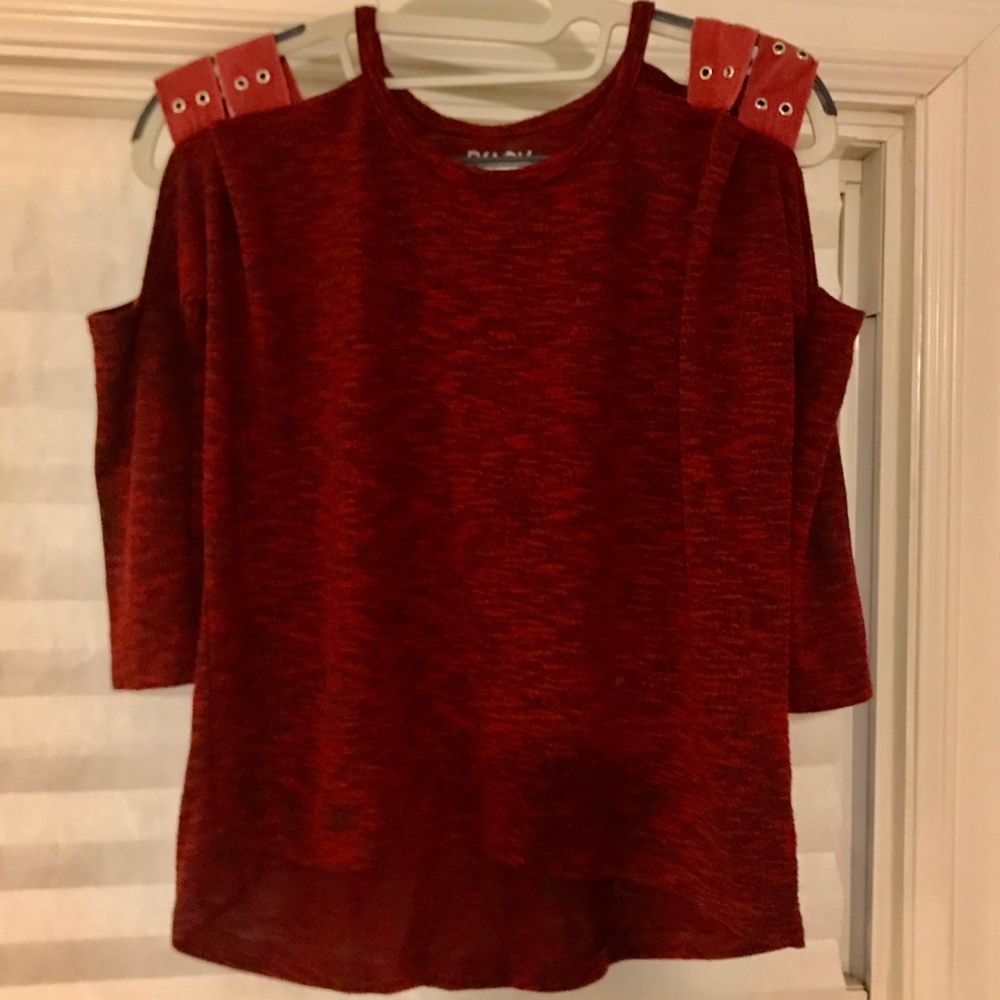 Rock Candy Girls Cold Shoulder Top in Red